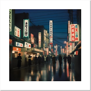 Vintage Tokyo Street Posters and Art